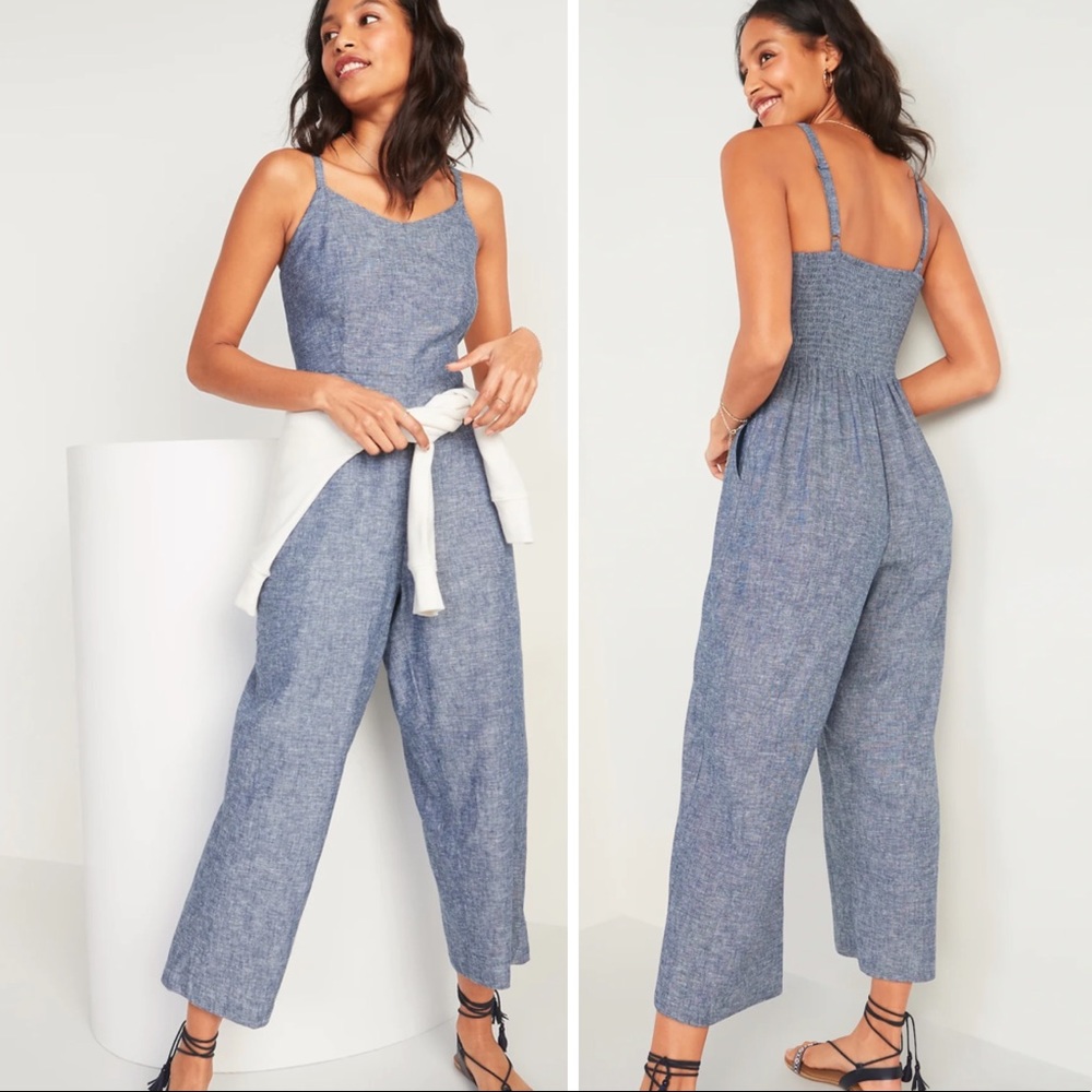 Old Navy Women's Linen Jumpsuit Romper Large
